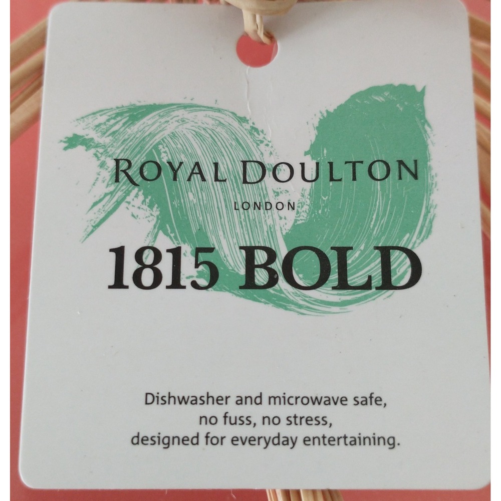 Royal Doulton 1815 Bold Turquoise Dipped Porcelain Dinner Plate 11 Inch NEW - Picture 5 of 7